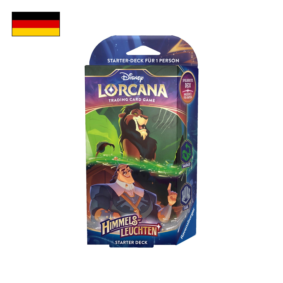 Disney Lorcana: Himmelsleuchten Starter Deck Smaragd Stahl